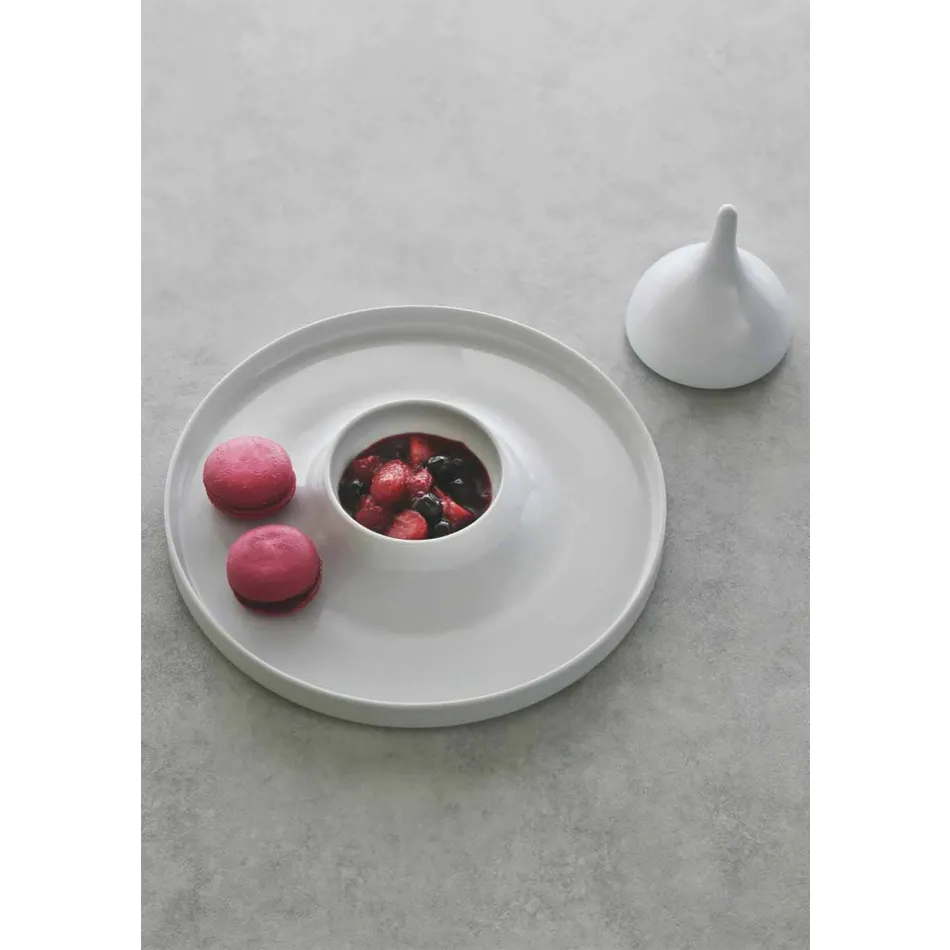 Servizio Piatti da Aperitivo in Porcellana Design Moderno 8 Pezzi - Galatino Viadurini