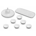 Servizio Piatti da Aperitivo in Porcellana Design Moderno 8 Pezzi - Galatino Viadurini
