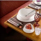 Servizio Piatti in Porcellana Bianca Design Moderno ed Elegante 23 Pezzi - Nalah Viadurini