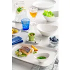 Servizio Piatti in Porcellana Bianca Design Moderno ed Elegante 23 Pezzi - Nalah Viadurini