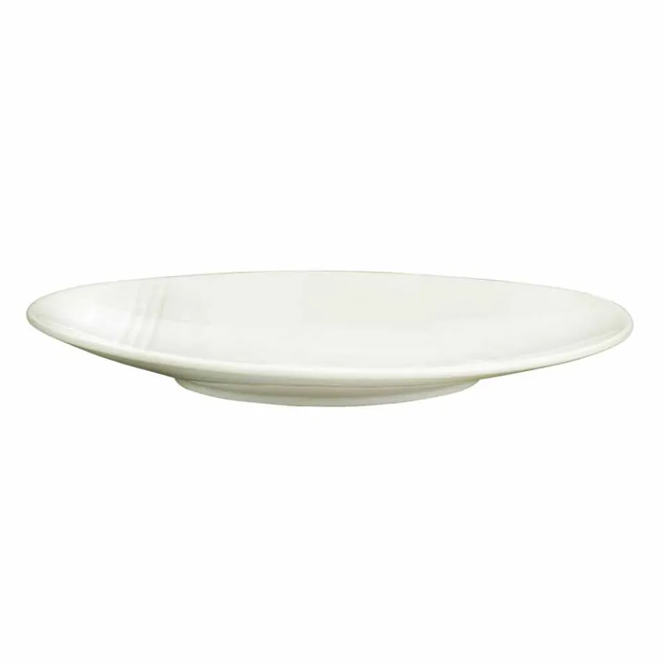Servizio Piatti in Porcellana Bianca Design Moderno ed Elegante 23 Pezzi - Nalah Viadurini