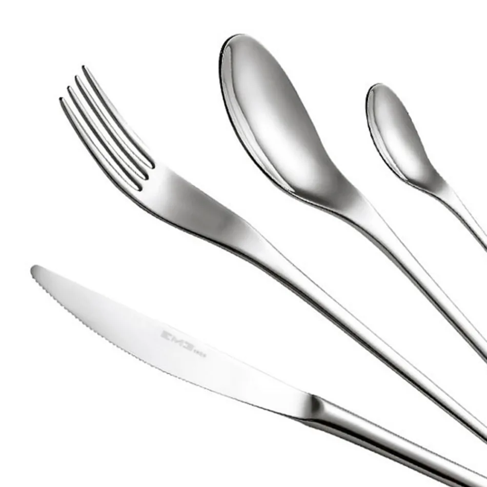 Servizio Posate Acciaio Inox Design Slanciato Orientale 24 Pz - Kimeno Viadurini