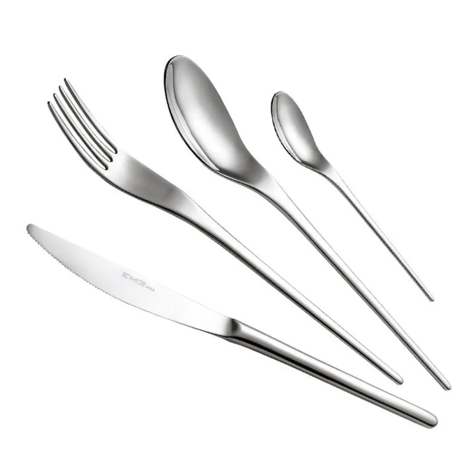 Servizio Posate Acciaio Inox Design Slanciato Orientale 24 Pz - Kimeno Viadurini