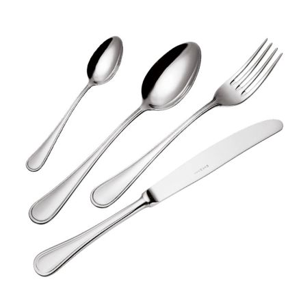 Servizio Posate Acciaio Inox Design Tradizionale Decorato 24 Pz - Frappetta Viadurini