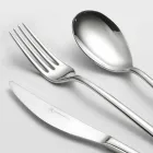 Servizio Posate Completo in Acciaio Inox Lucido Design Moderno 24 Pezzi - Sharpy Viadurini