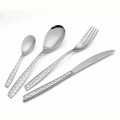 Servizio Posate in Acciaio Inox Lucido con Decoro Design 24 Pezzi - Ghiotto