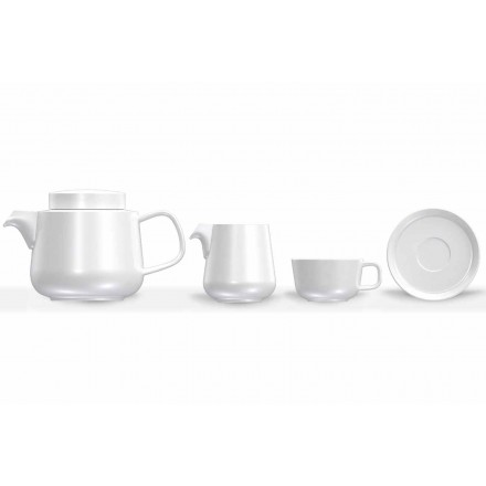 Servizio Tazza e Sottotazza con Teiera e Lattiera Porcellana 14 Pezzi - Artico Viadurini