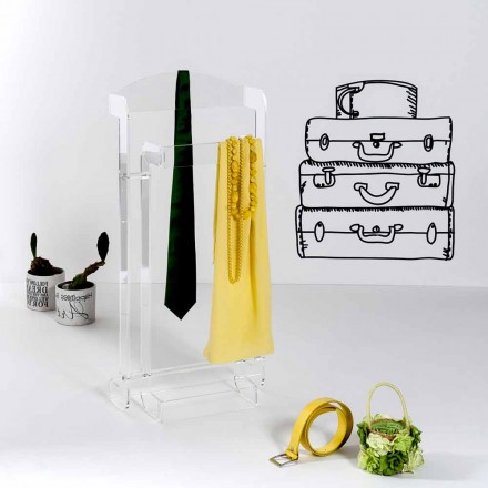 Servomuto design moderno in plexiglass trasparente Mose, made in Italy Viadurini