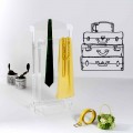 Servomuto design moderno in plexiglass trasparente Mose, made in Italy
