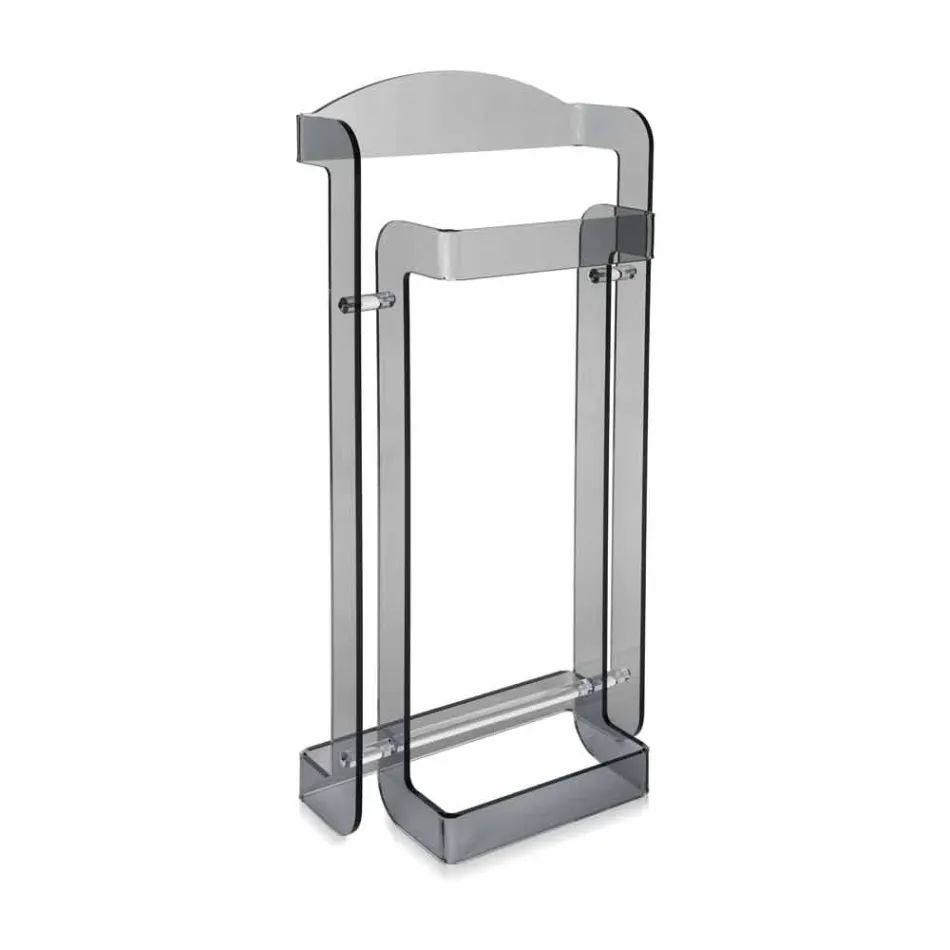 Servomuto moderno di design in plexiglass fumè Mose, made in Italy Viadurini