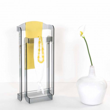 Servomuto moderno di design in plexiglass fumè Mose, made in Italy Viadurini