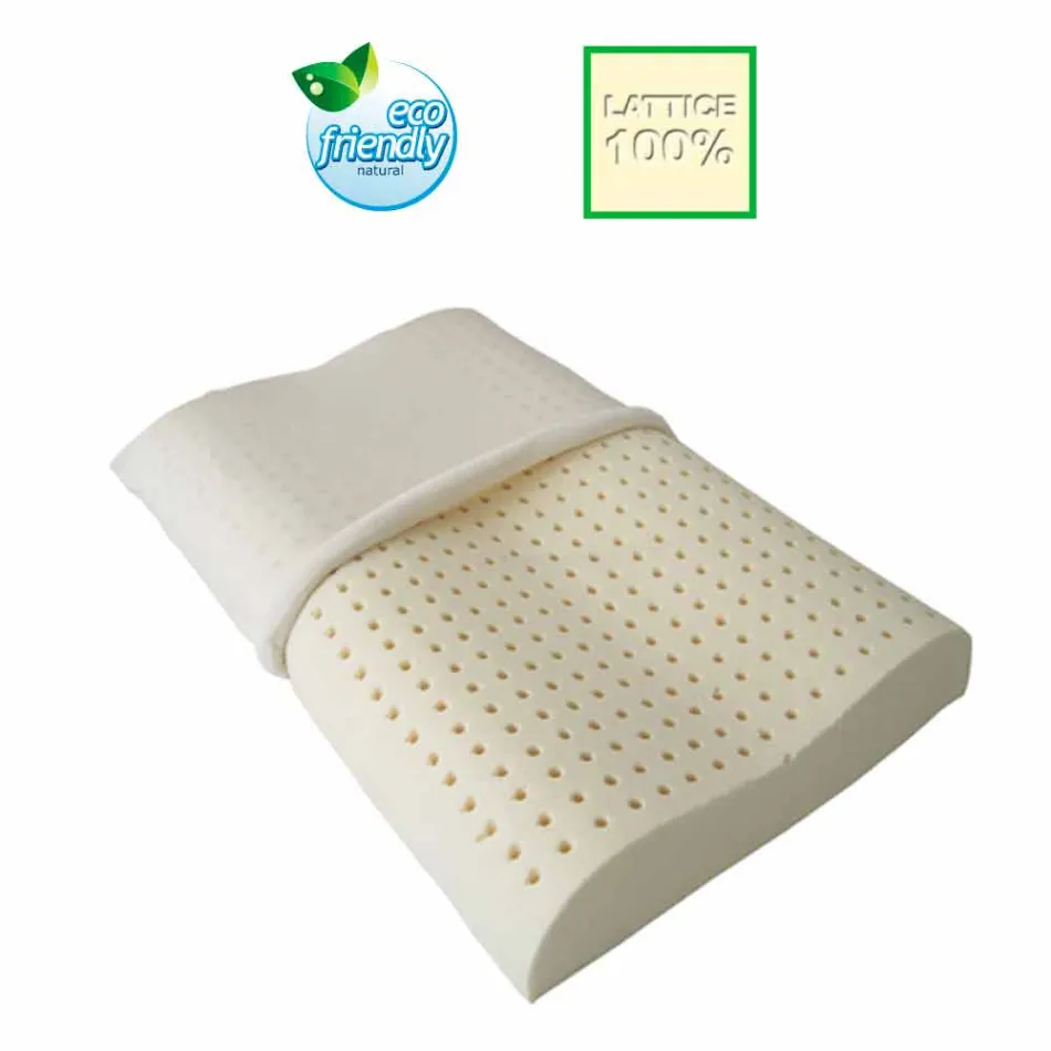 Set 2 cuscini anallergici e traspiranti 100% lattice Bio Cervical Viadurini