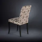 Set 2 sedie moderne imbottite con gambe in legno nero Audrey Viadurini