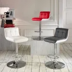 Set 2 sgabelli imbottiti di design, regolabili in altezza Ida Viadurini