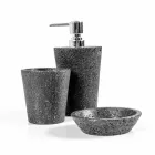 Set accessori per bagno moderni in pietra lavica Montiano Viadurini