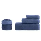 Set Bagno 8 Pezzi in Spugna di Puro Cotone Tutto Tinto in Capo - Smooth Viadurini