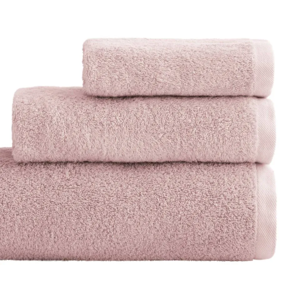 Set Bagno 8 Pezzi in Spugna di Puro Cotone Tutto Tinto in Capo - Smooth Viadurini
