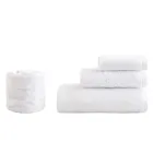 Set Bagno 8 Pezzi in Spugna di Puro Cotone Tutto Tinto in Capo - Smooth Viadurini