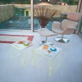 Insieme di 2 Comodini di Design Moderno in Metacrilato Made in Italy – Leielui