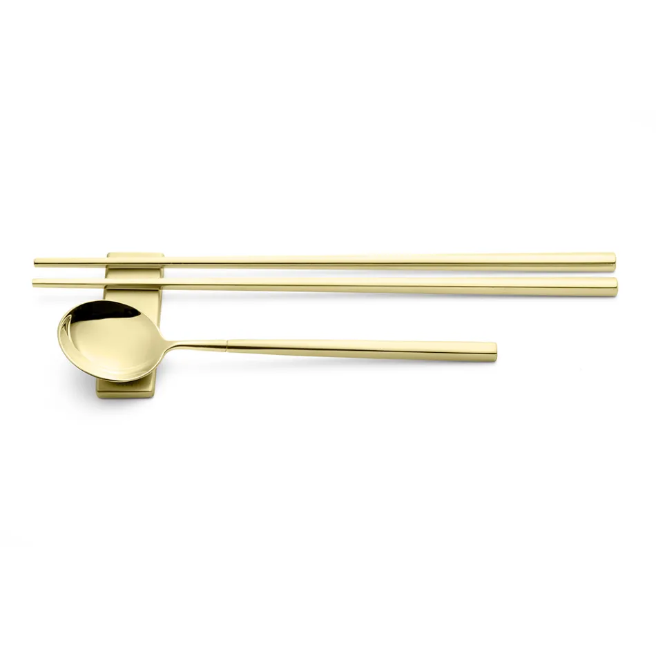 Set Composto da Cucchiaio Frutta, Bacchette e Poggia Posate - Osaka Viadurini