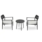 Set di 2 Poltrone con Tavolino in Alluminio di Diverse Finiture - Souvenir Viadurini