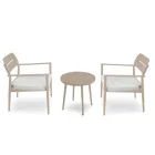 Set di 2 Poltrone con Tavolino in Alluminio di Diverse Finiture - Souvenir Viadurini