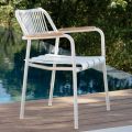 Set di 2 Poltrone da Giardino in Alluminio e Schienale in Corda - Risplendente