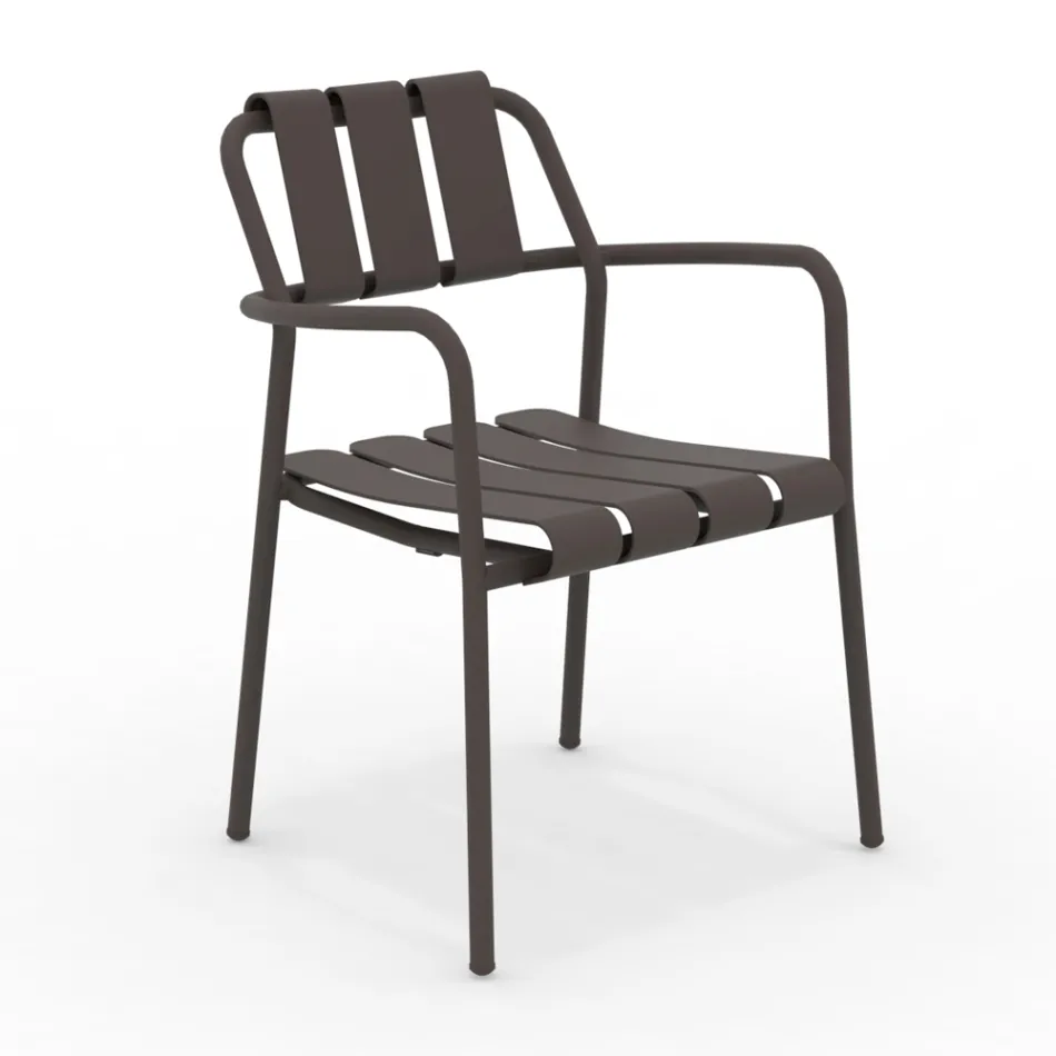 Set di 2 Poltrone da Giardino Realizzate Interamente in Alluminio - Risplendente Viadurini
