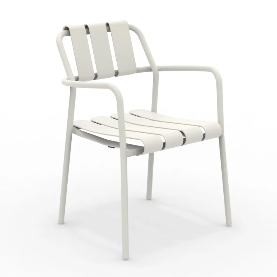 Set di 2 Poltrone da Giardino Realizzate Interamente in Alluminio - Risplendente Viadurini