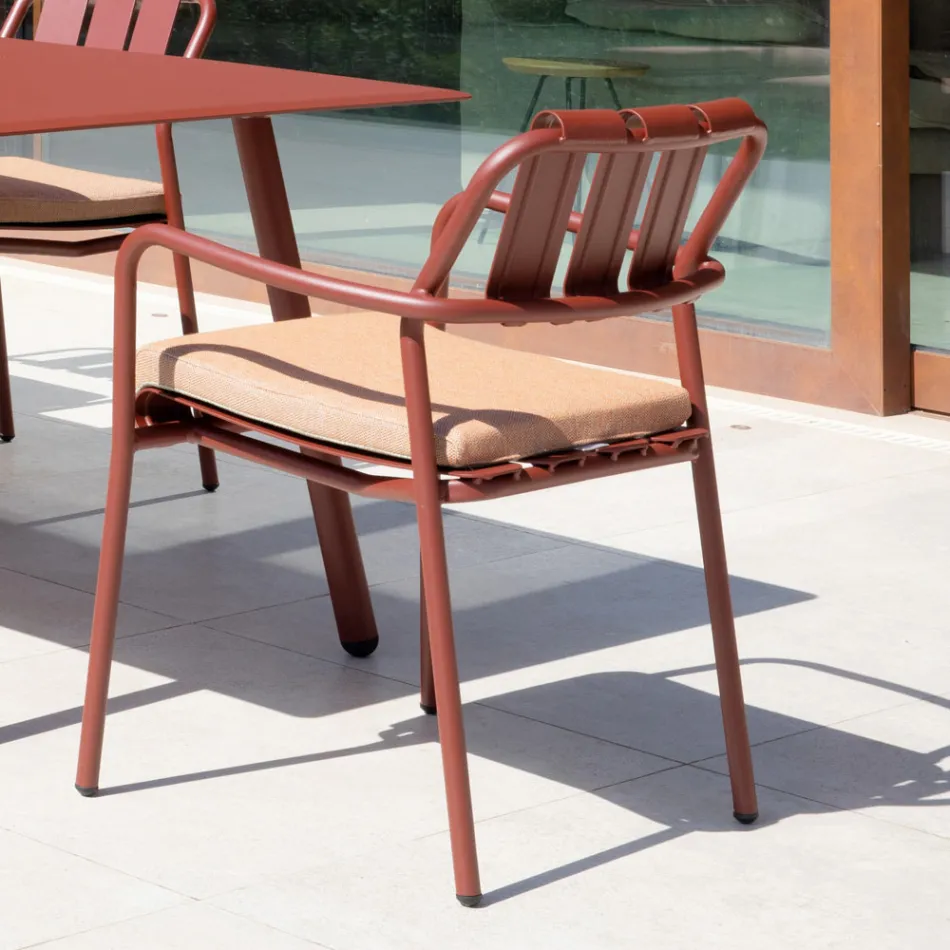 Set di 2 Poltrone da Giardino Realizzate Interamente in Alluminio - Risplendente Viadurini
