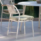 Set di 2 Sedie da Giardino in Alluminio e Schienale in Corda - Risplendente Viadurini