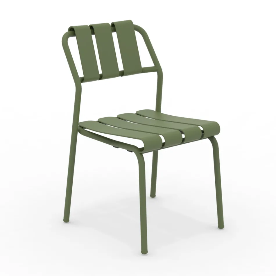 Set di 2 Sedie da Giardino Realizzate Interamente in Alluminio - Risplendente Viadurini