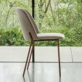 Set di 2 Sedie da Soggiorno in Tessuto e Metallo Made in Italy - Edera