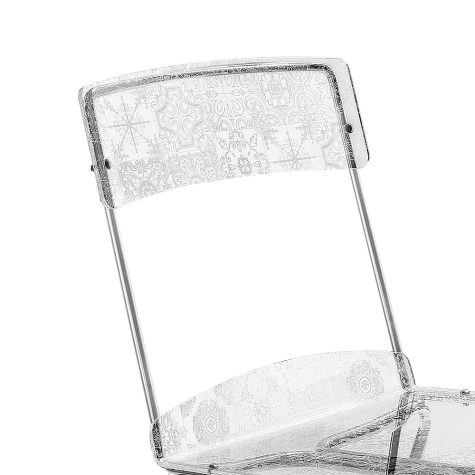Set di 2 Sedie Impilabili in Plexiglass Made in Italy - Nala Viadurini