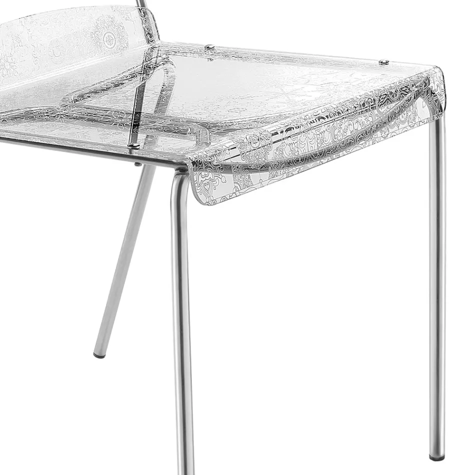 Set di 2 Sedie Impilabili in Plexiglass Made in Italy - Nala Viadurini