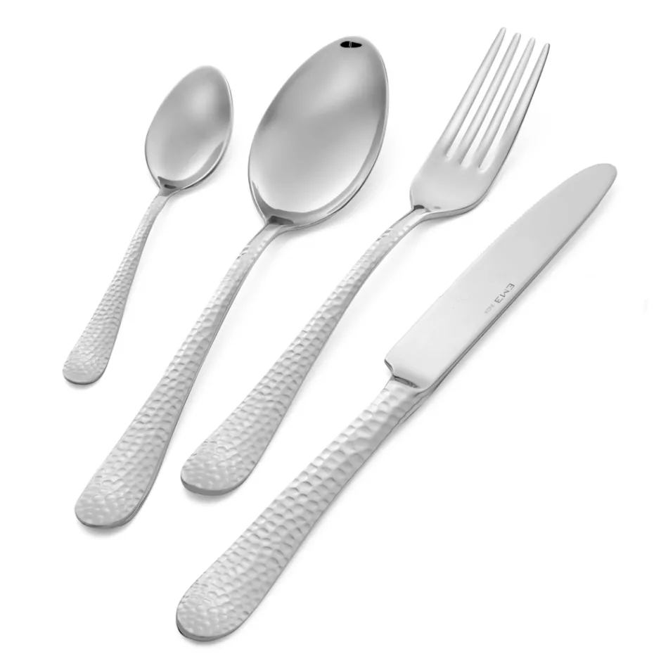 Set di 24 posate in Acciaio Lucido Inossidabile Made in Italy - Storia Viadurini