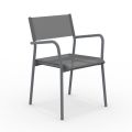 Set di 4 Sedie da Giardino in Alluminio e Batyline - Lucente