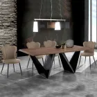 Set di 4 Sedie In Pelle Sintetica Effetto Invecchiato - Ambra Viadurini