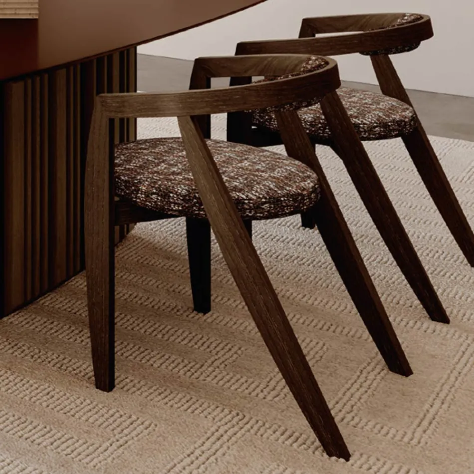 Set di 4 Sedie Moderne in Legno Massello di Alta Qualità Made in Italy - Vela Viadurini