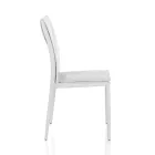 Set di 4 Sedie Rivestite in Pelle Sintetica Diverse Finiture - Uranio Viadurini