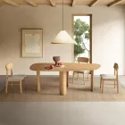 Set di Due Sedie in Legno Ecologico e Seduta Imbottita in Tessuto - Nadir Viadurini