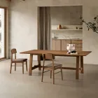 Set di Due Sedie in Legno Ecologico e Seduta Imbottita in Tessuto - Nadir Viadurini