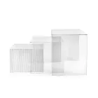 Set di Tre Tavolini Sovrapponibili in Plexiglass Made in Italy - Leandro Viadurini