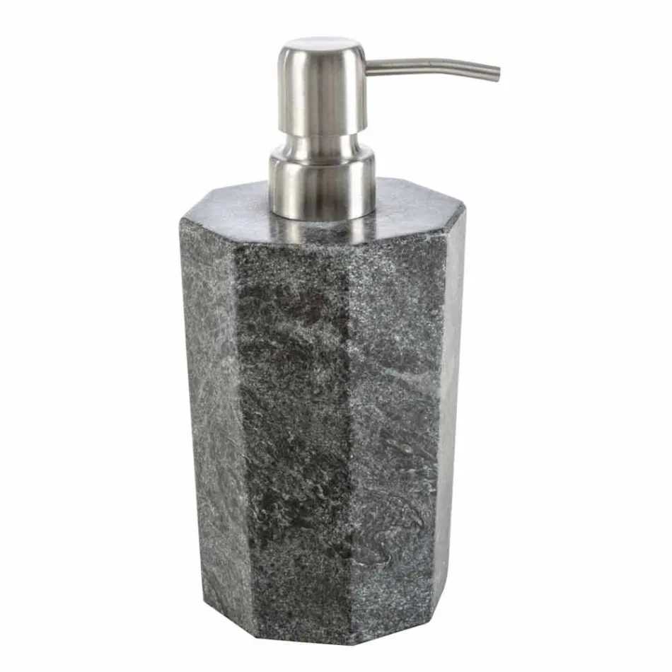 Set moderni accessori per bagno in marmo grigio venato Montafia Viadurini