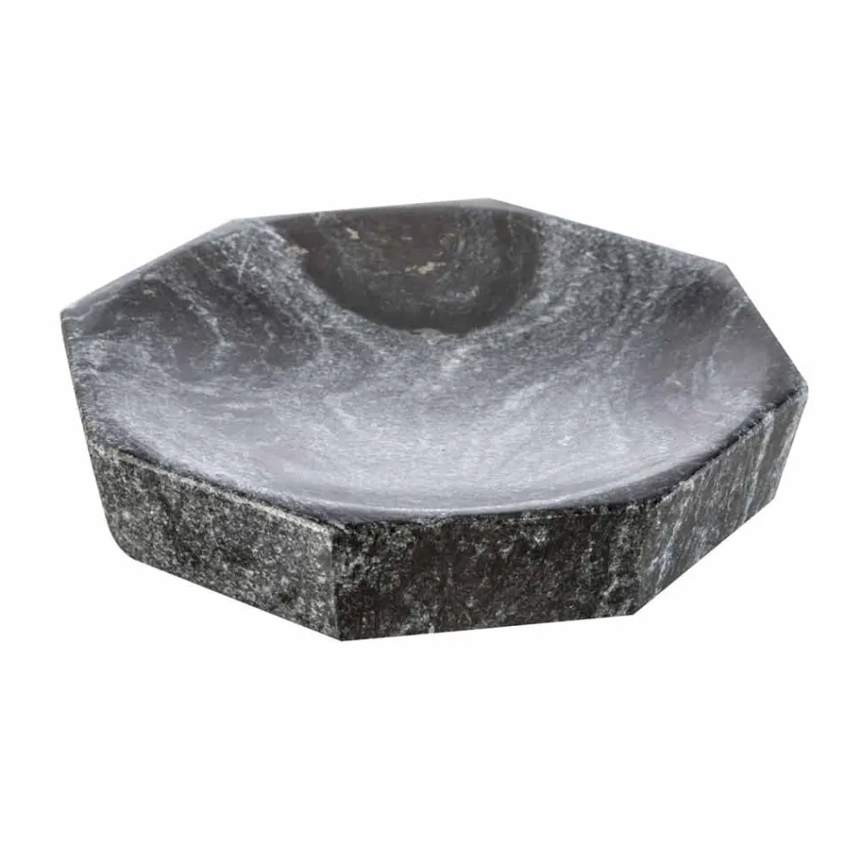 Set moderni accessori per bagno in marmo grigio venato Montafia Viadurini