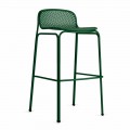 Sgabelli Bar Alti da Esterno di Design Impilabili in Metallo, 2 Pezzi - Viviette