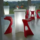 Sgabello alto colorato Slide Koncord design moderno prodotto in Italia Viadurini