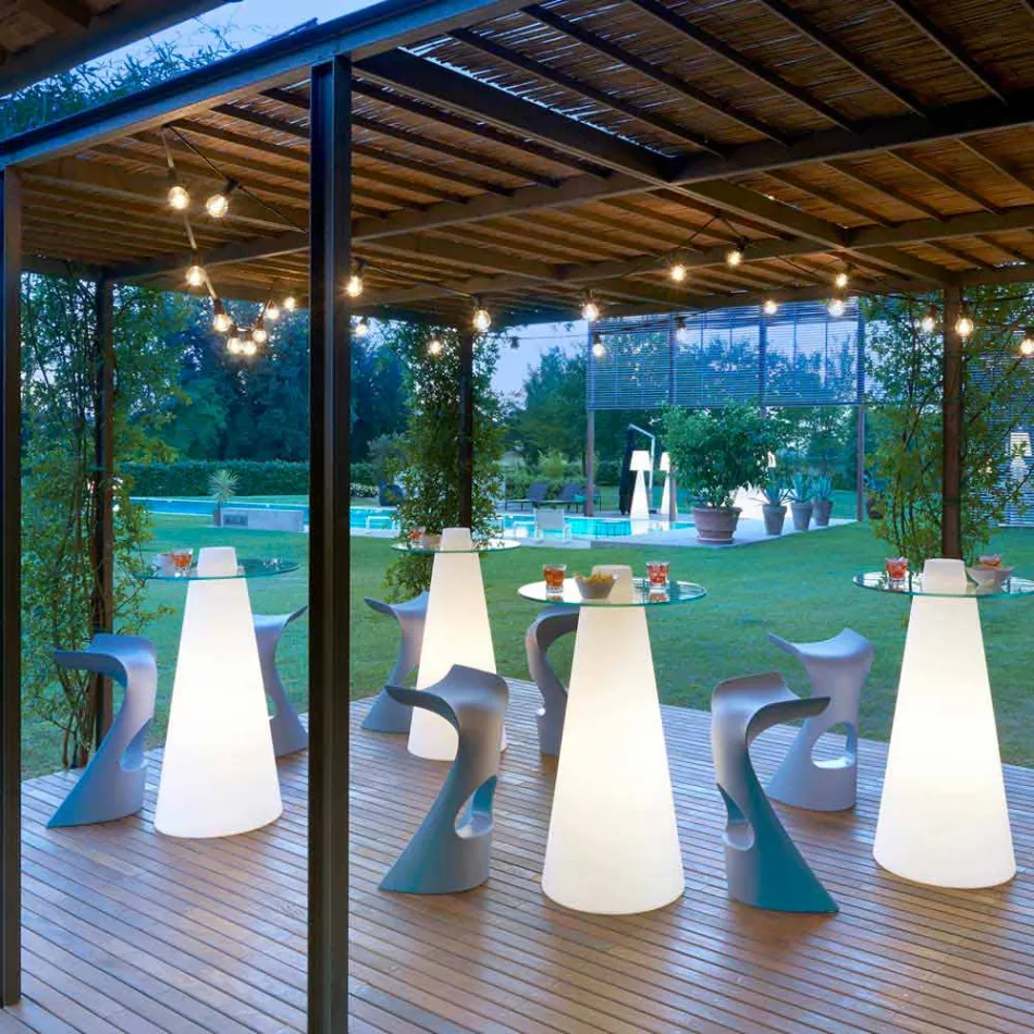 Sgabello alto colorato Slide Koncord design moderno prodotto in Italia Viadurini