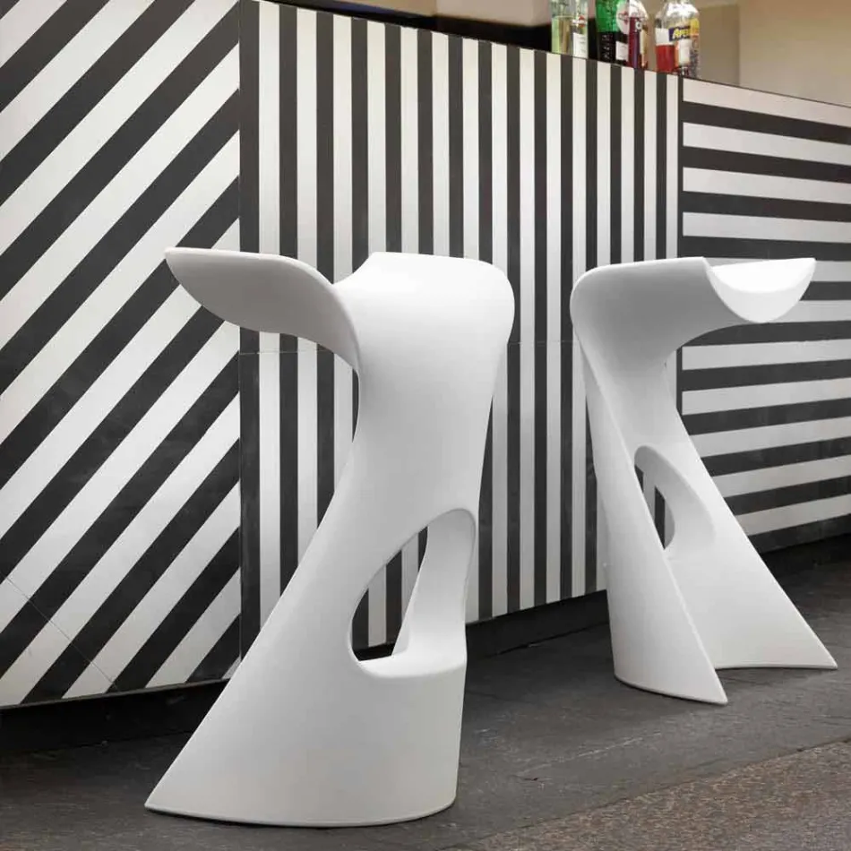 Sgabello alto colorato Slide Koncord design moderno prodotto in Italia Viadurini