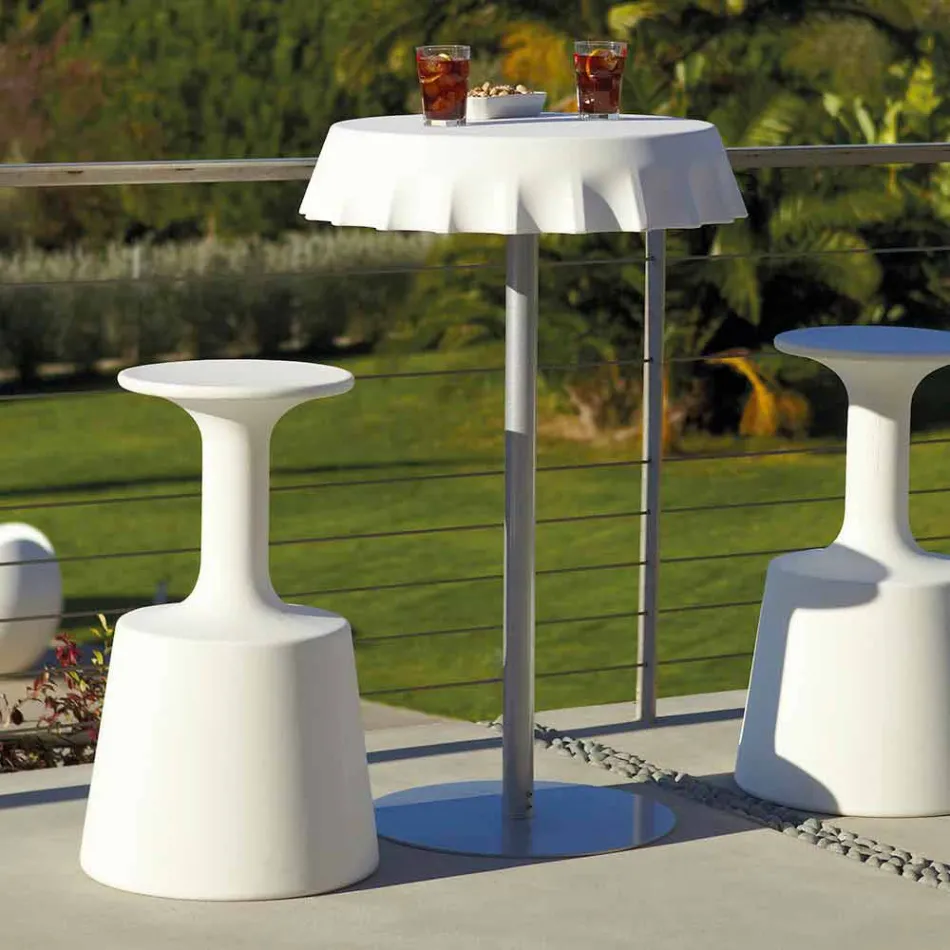 Sgabello alto da bar colorato Slide Drink moderno realizzato in Italia Viadurini